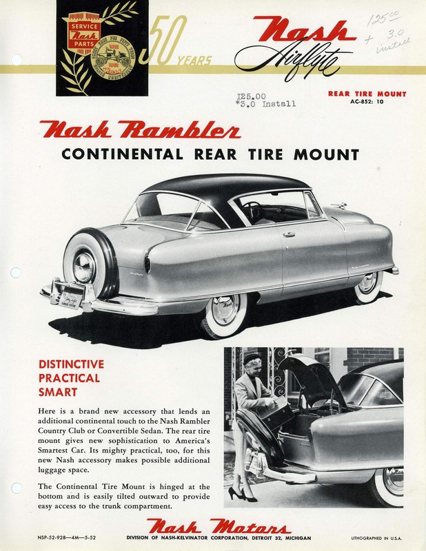 1952 Nash Accessories Booklet Page 10